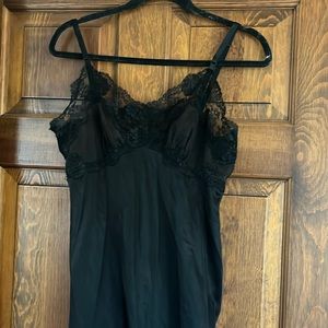 Black lace slip